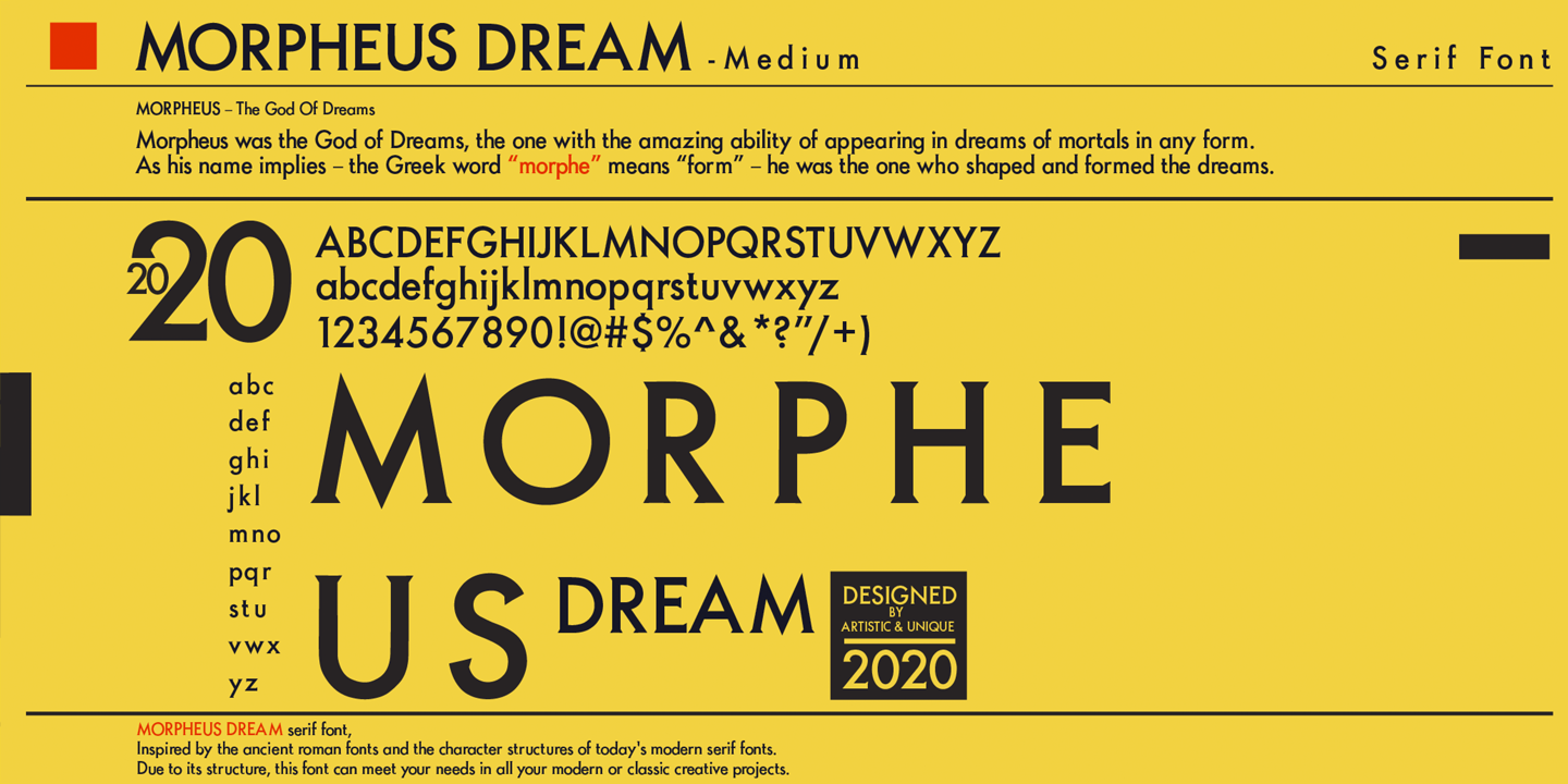 Ejemplo de fuente Morpheus Dream #13